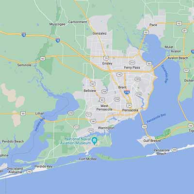 Pensacola FL service area map